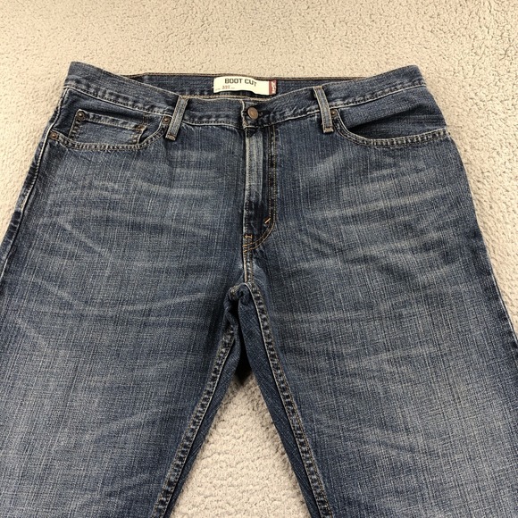Vintage Levis Jeans Mens 36x30 Blue 527 Bootcut Western Mid Rise Whisker Y2K - Picture 2 of 15